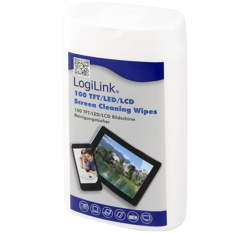 Logilink TFT/­LCD und Plasma Reinigungstücher 100er Box Logilink TFT/­LCD und Plasma Reinigungstücher 100er Box