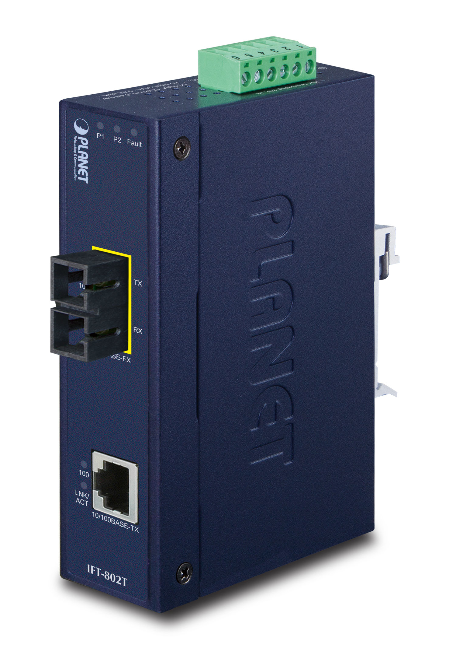 PLANET 10/&shy;100Base-TX to 100Base-FX Industrial Media