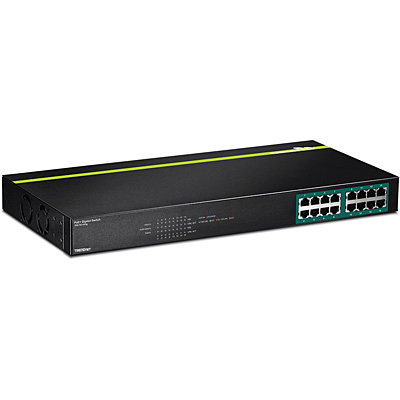 TRENDnet Switch 16-Port Gbit PoE+ 246W 19"