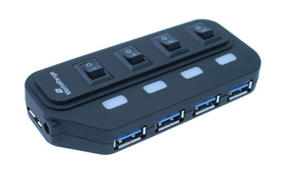 MediaRange USB-HUB 4-Port USB 3.0 extern schwarz MediaRange USB-HUB 4-Port USB 3.0 extern schwarz