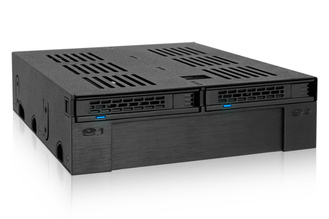 Backplane IcyDock 2x6,3/&shy;1x8,9cm SATAI-III in 1x5,25" HDD/&shy;SSD