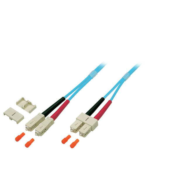 EFB Duplex Patchkabel SC-SC 50/&shy;125 OM3 LSZH 3mm 15m aqua