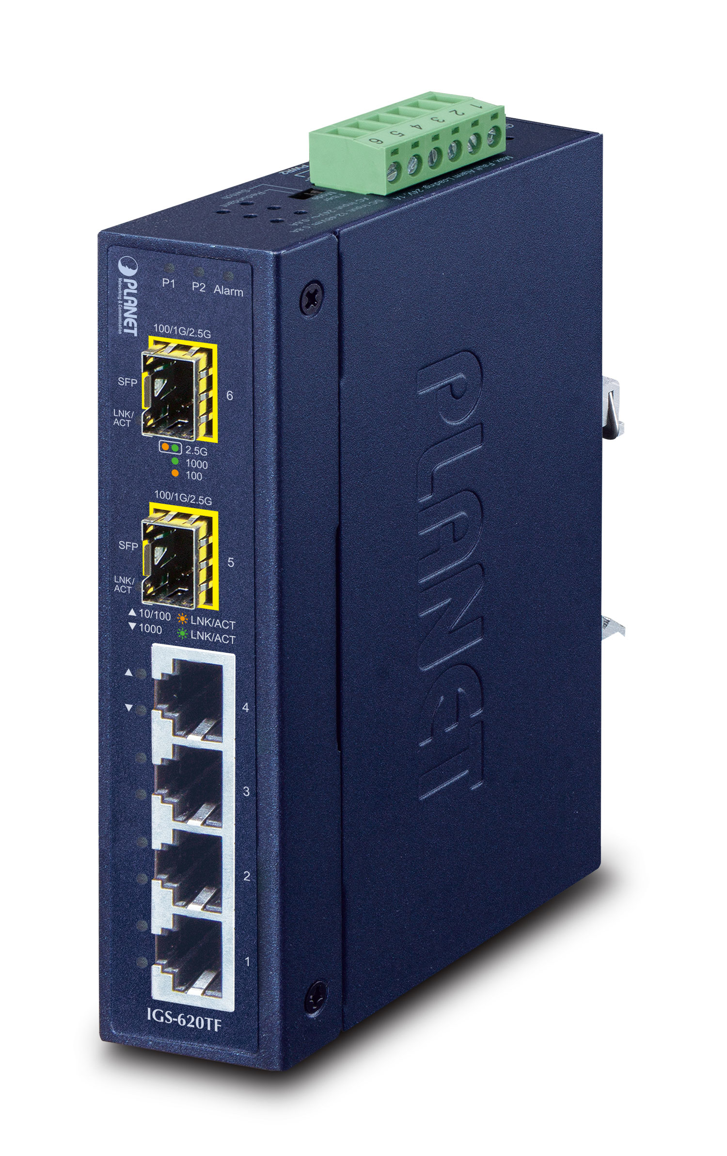 PLANET Industrial 4-Port 10/­100/­1000T + 2 1000X SFP PLANET Industrial 4-Port 10/­100/­1000T + 2 1000X SFP