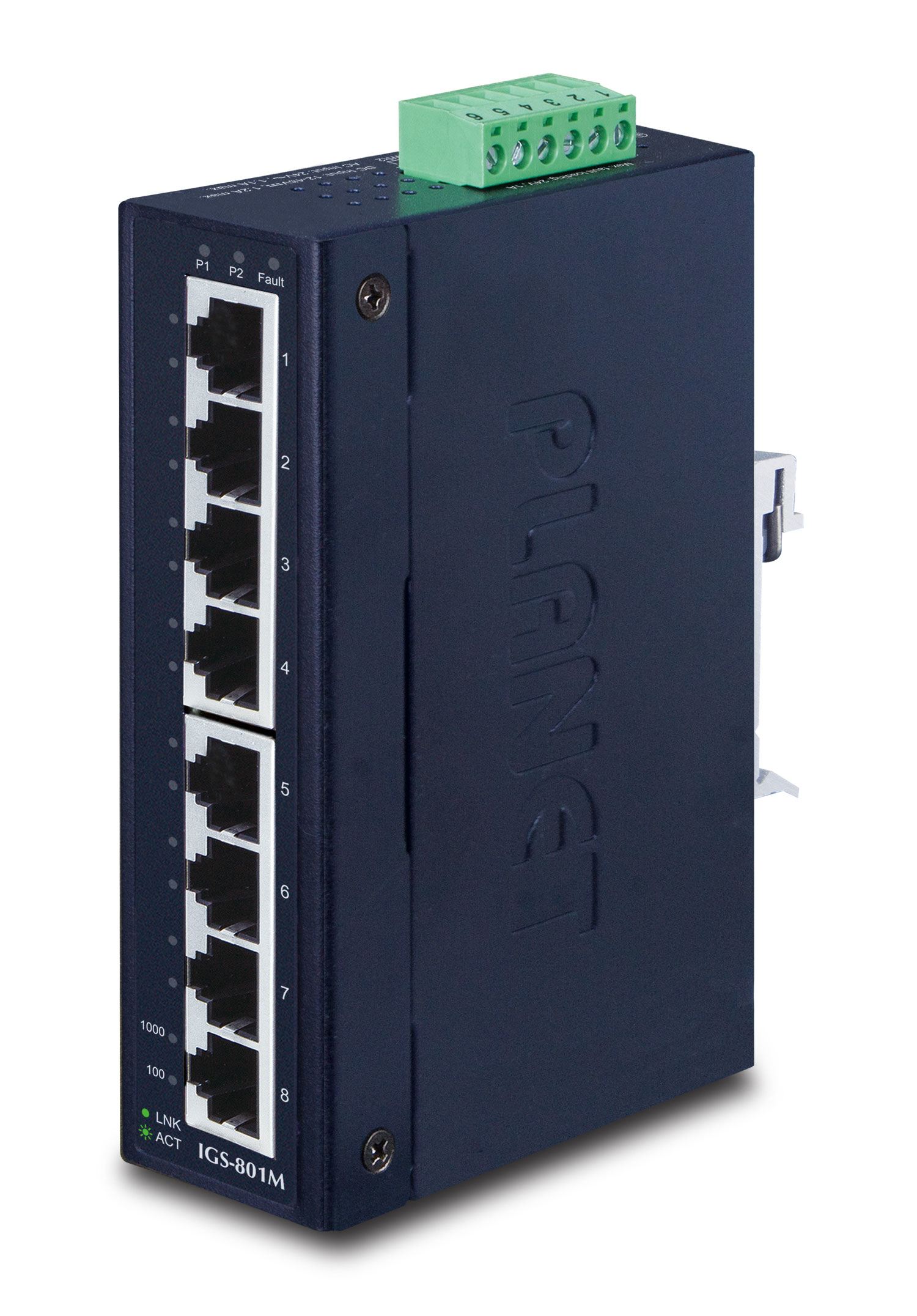PLANET 8-Port 10/&shy;100/&shy;1000Mbps Managed Industrial Ethernet