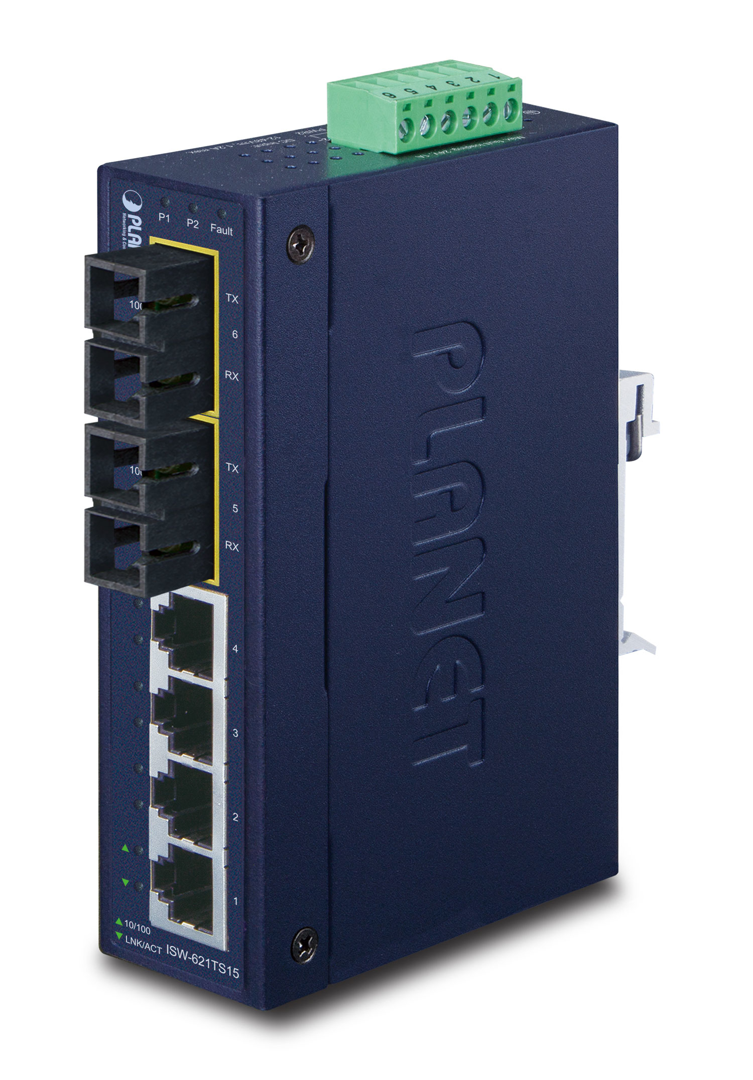 PLANET 4+2 100FX Port Single mode Industrial Ethernet