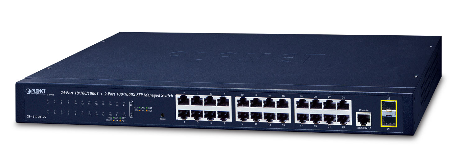 PLANET 24-Port Layer 2 Managed Gigabit Ethernet Switch +