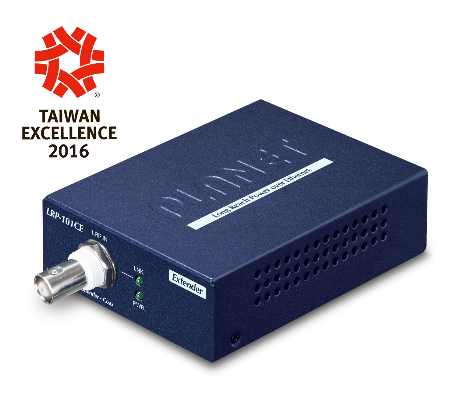 PLANET 1-Port 10/&shy;100TX PoE PSE + 1-Port Coax Long Reach PoE