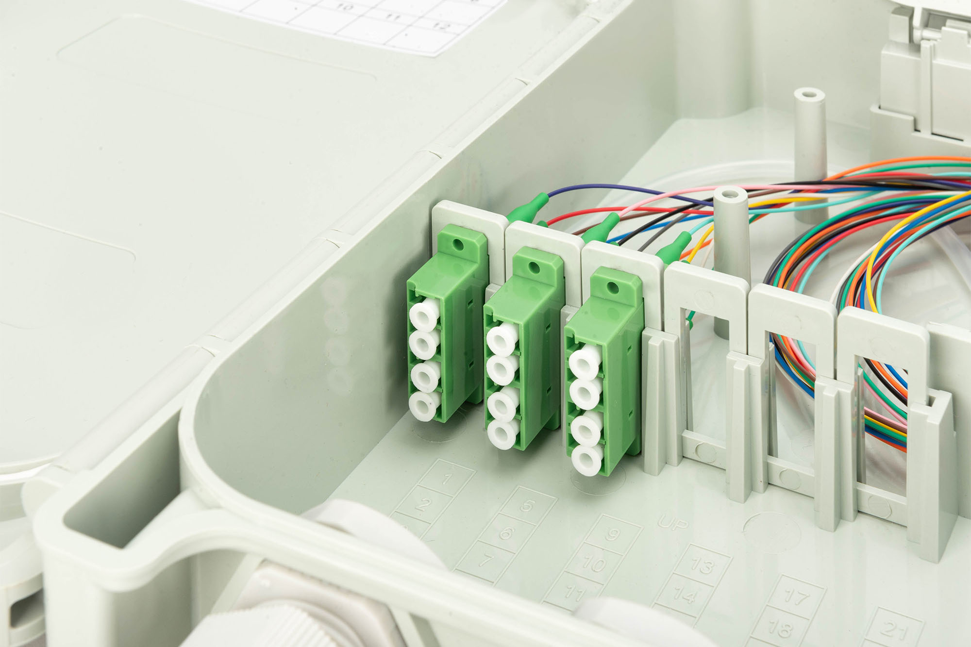 DIGITUS FTTH Box bestückt OS2 12Fasern LC/&shy;APC