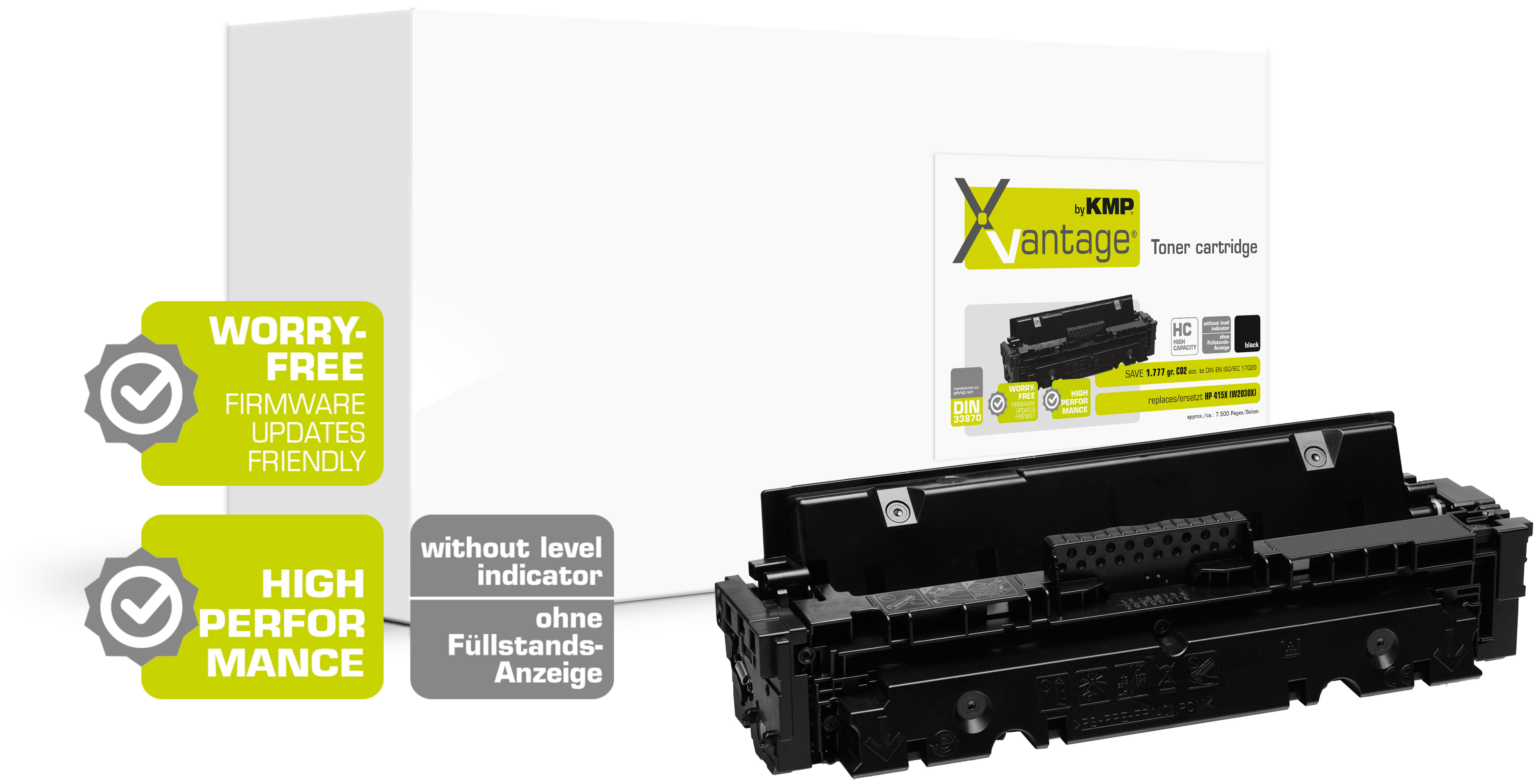 KMP XVantage Toner HP415X (W2030X) 7500 Seiten black remanufactu KMP XVantage Toner HP415X (W2030X) 7500 Seiten black remanufactu