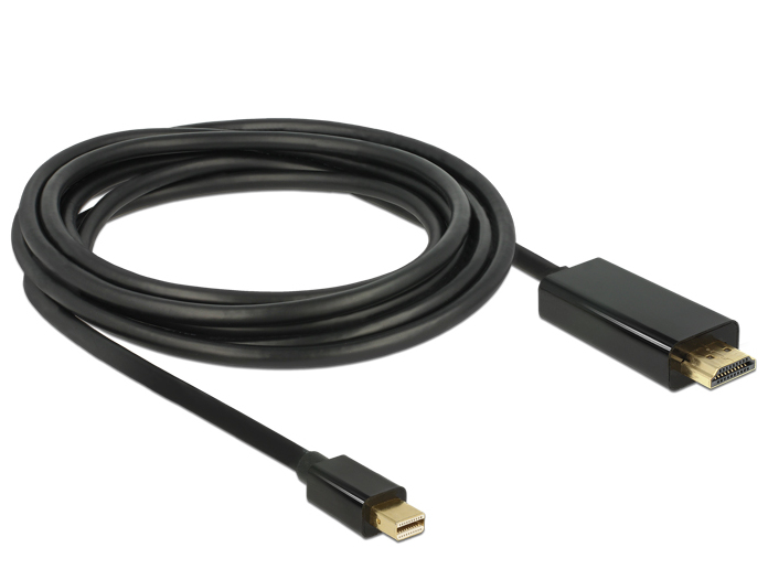 DELOCK Displayport Kabel mini DP -> HDMI St/&shy;St 3.00m schwarz