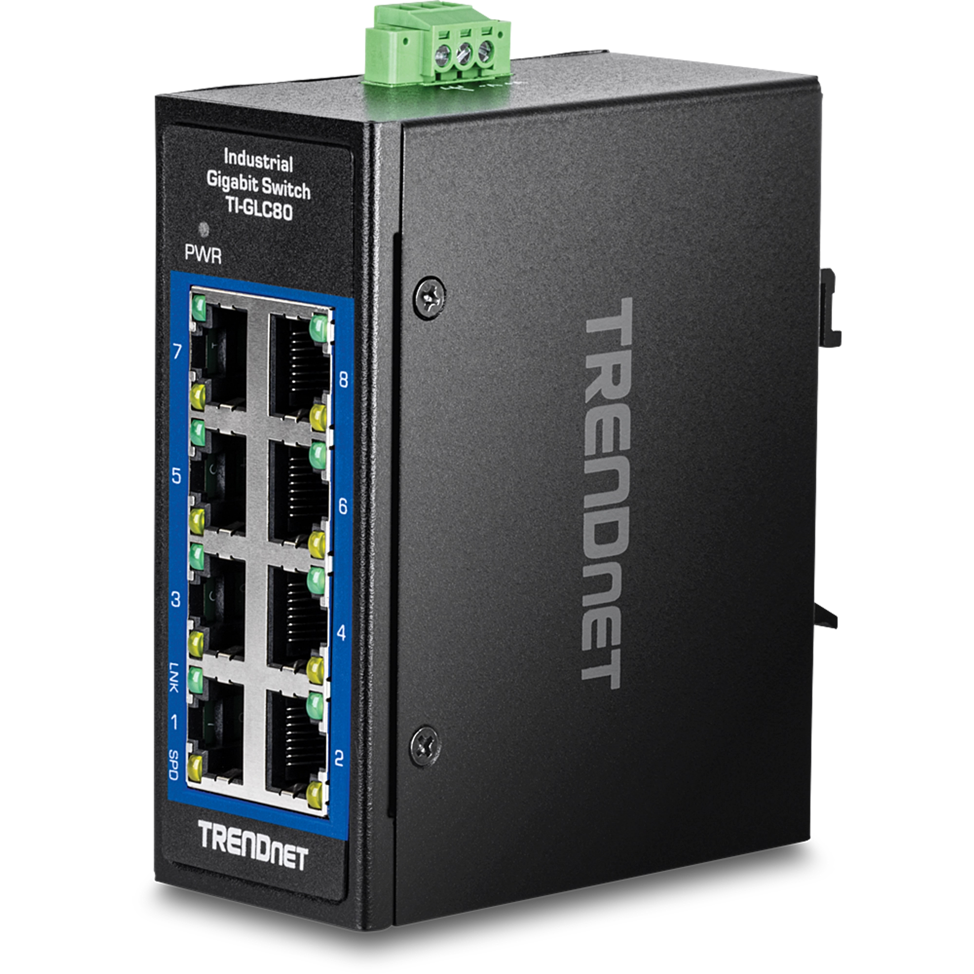 TRENDnet Industrial Switch 8-Port Gbit Mini DIN-Rail