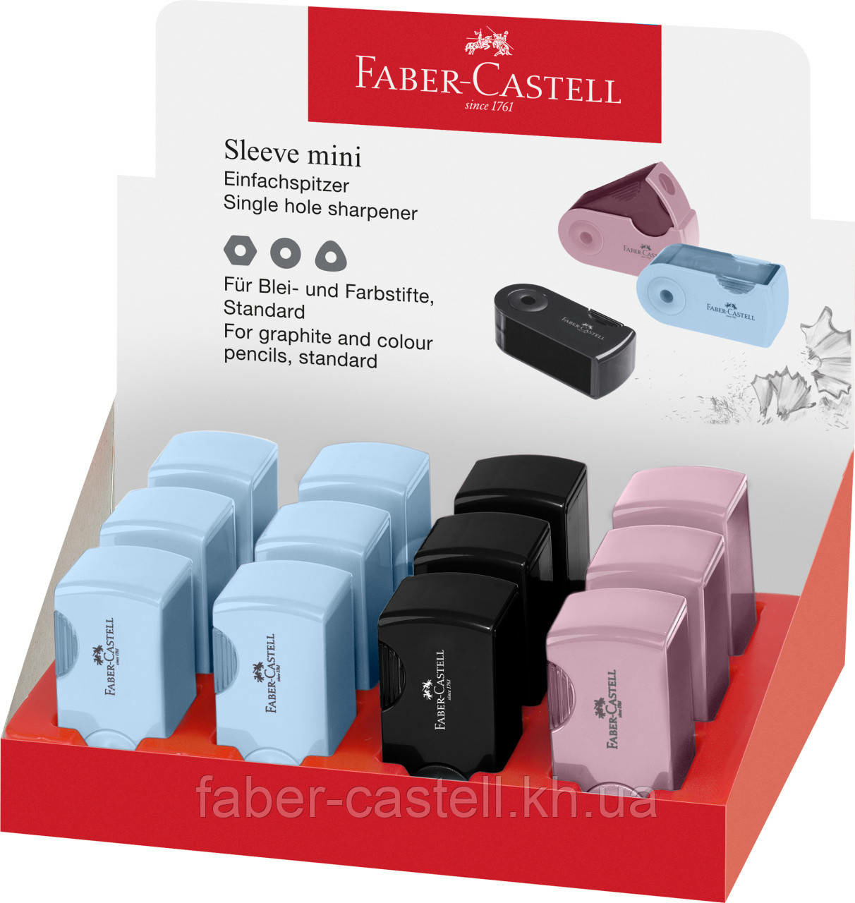 FABER-CASTELL Spitzdose Sleeve Mini New Harmony Farben