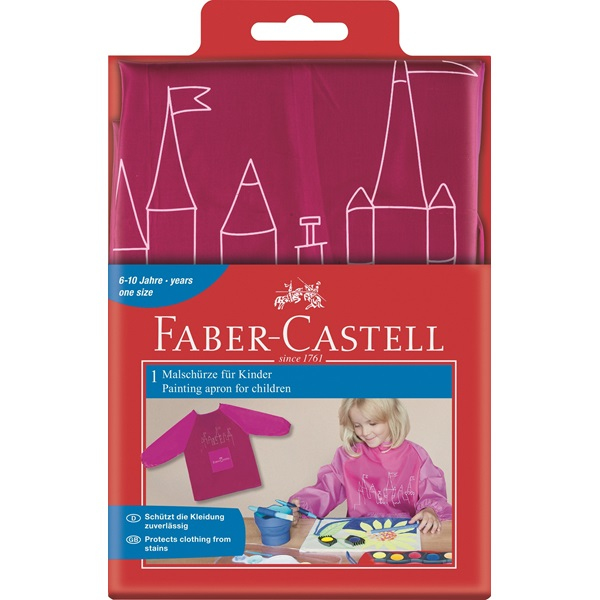 FABER-CASTELL Malschürze für Kinder Farbe rot/&shy;orange