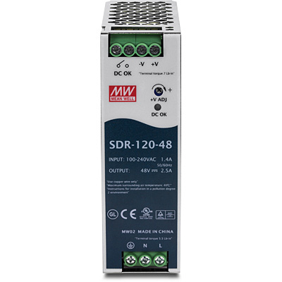 TRENDnet DIN Rail 48V 120W Supply for TI-PG541