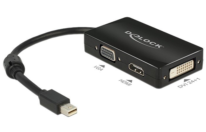 DELOCK Displayport Adapter mini DP -> D-Sub15/&shy;HDMI/&shy;DV