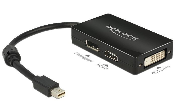 DELOCK Displayport Adapter mini DP -> DP/­HDMI/­DVI(24+ DELOCK Displayport Adapter mini DP -> DP/­HDMI/­DVI(24+