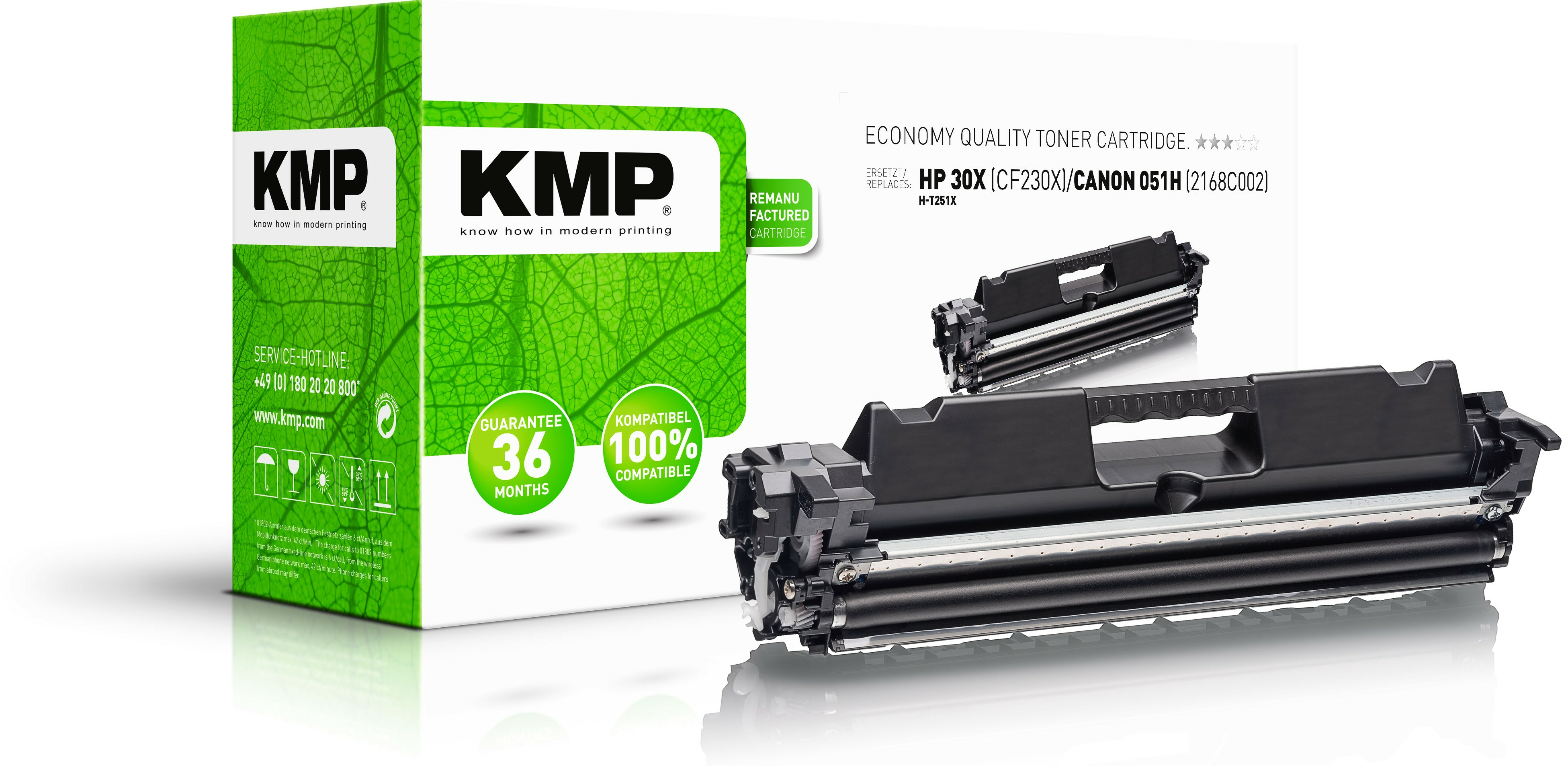 KMP Toner HP CF230X black 3.500 S. H-T251A remanufactured KMP Toner HP CF230X black 3.500 S. H-T251A remanufactured
