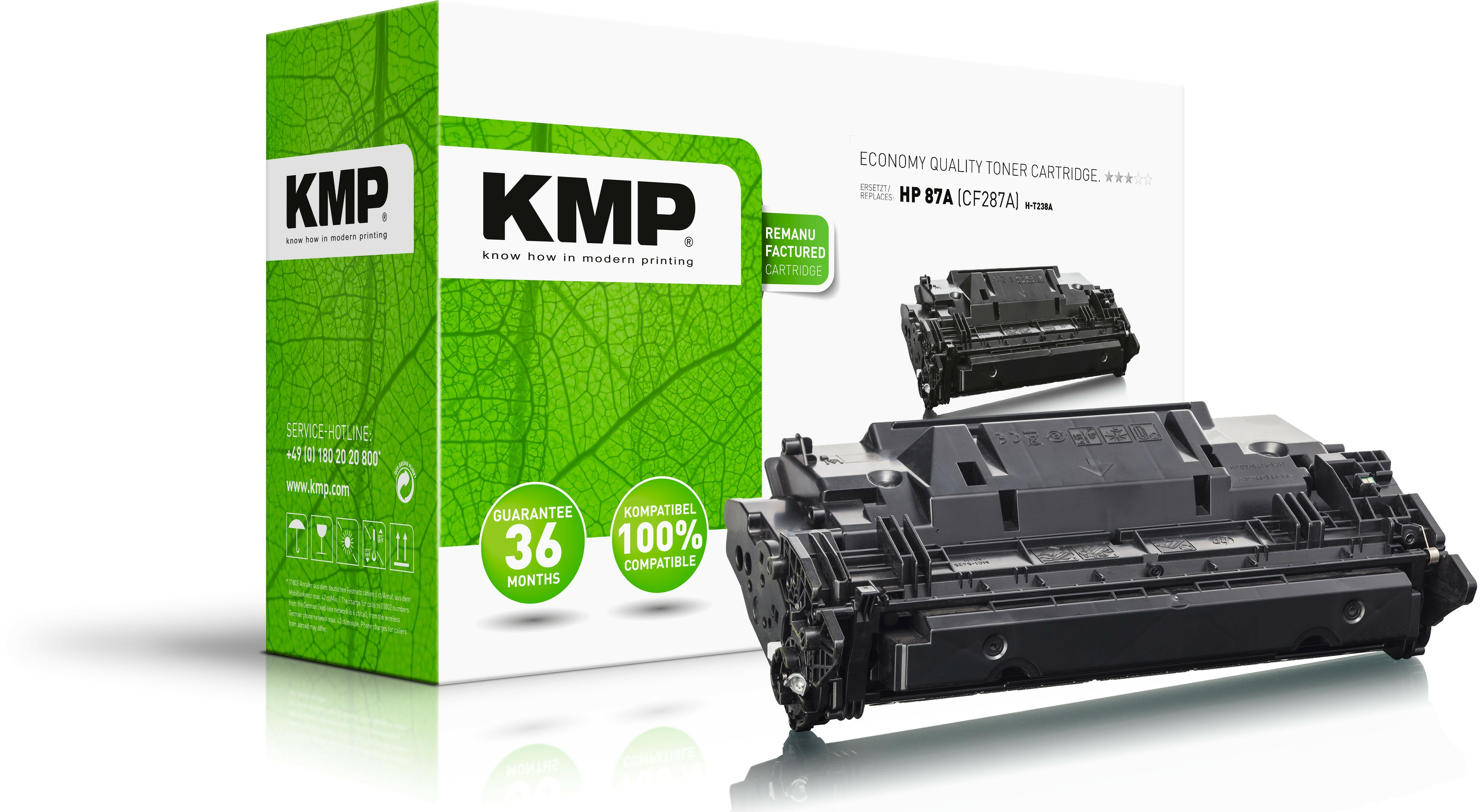 KMP Toner HP CF287A black 12000 S. H-T238A remanufactured