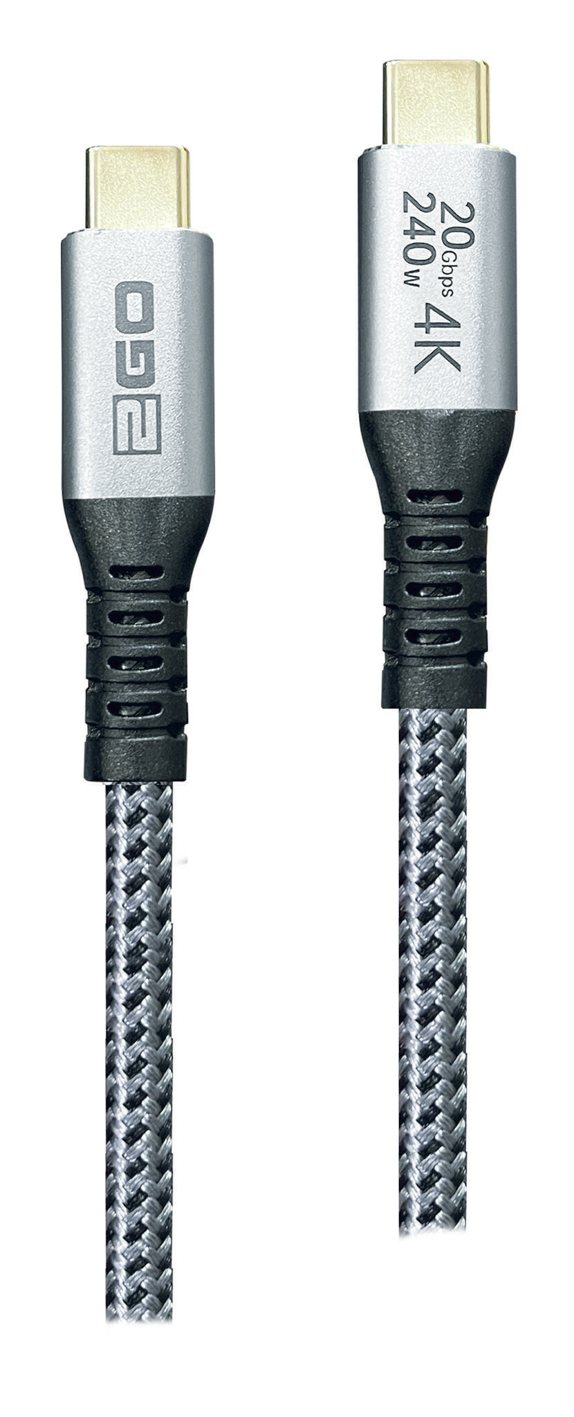 2GO Schnellladekabel USB-C 240W 20Gbps Thunderbolt 3  1,2m