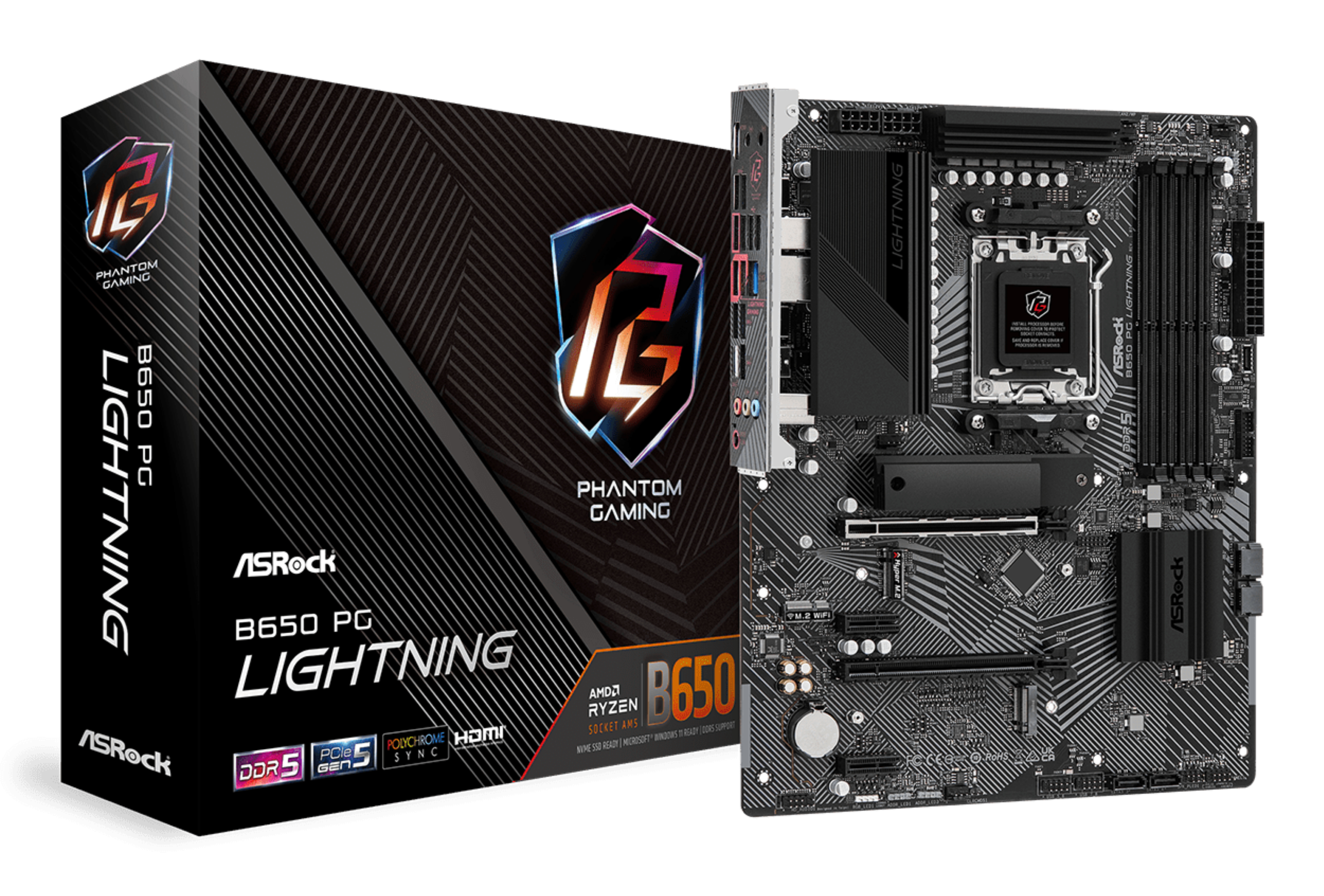 ASRock B650  PG Lightning        AM5 ATX  HDMI          DDR5 ret