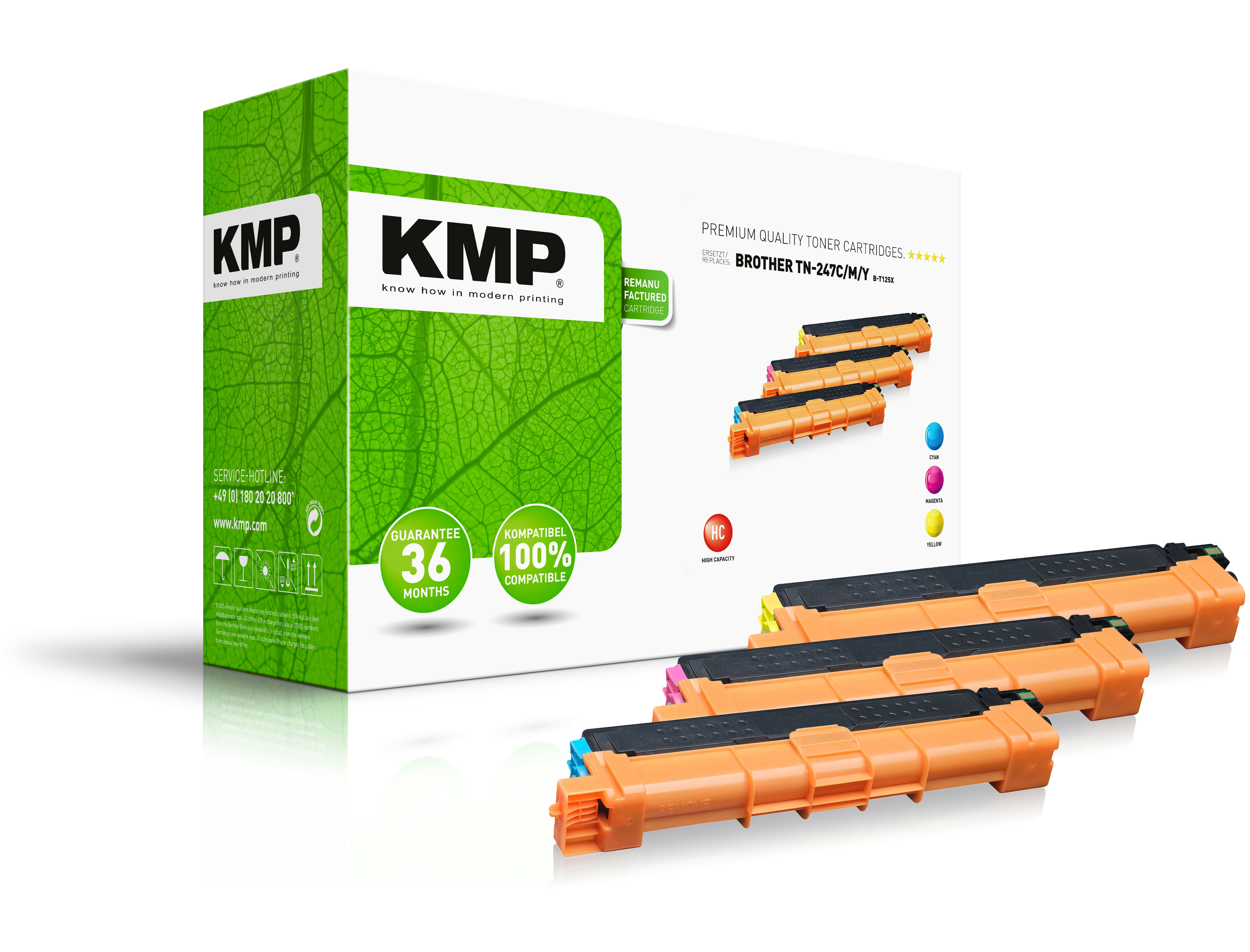KMP Toner Brother TN-247 Multipack 3x2.300 S. B-T125CM remanufac