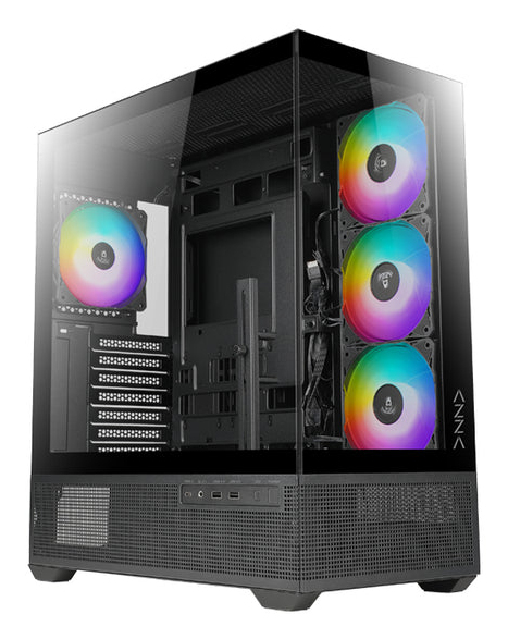 AZZA PC Gaming Gehäuse Tiara 501B4x ARGB USB 3.0/­C Schwarz AZZA PC Gaming Gehäuse Tiara 501B4x ARGB USB 3.0/­C Schwarz