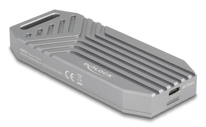 DELOCK M.2 NVMe SSD Gehäuse USB 40 Gbps - werkzeugfrei