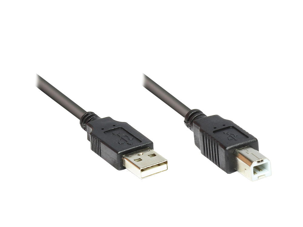 Good Connections USB Kabel A -> B St/&shy;St  1.80m schwarz