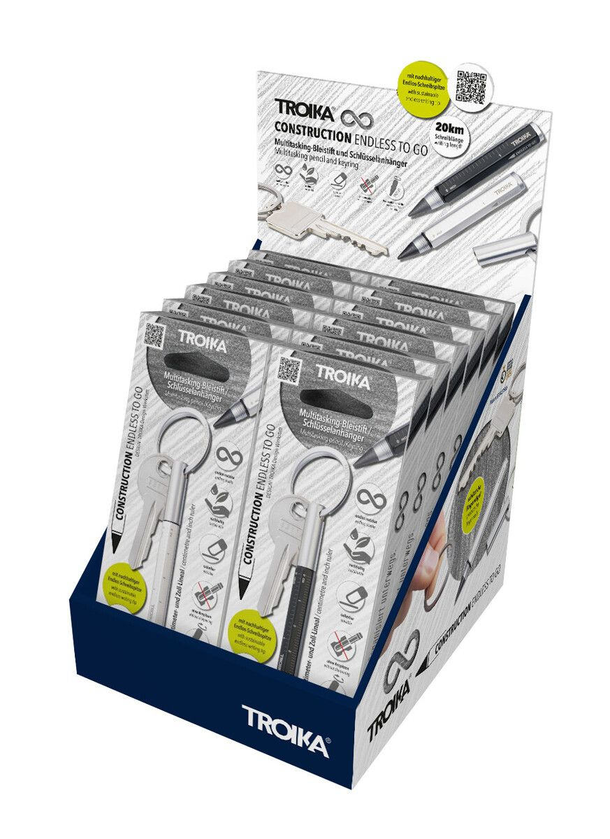 TROIKA Thekendisplay 12xENDLESS multi Pen&Schlüsselanhänger