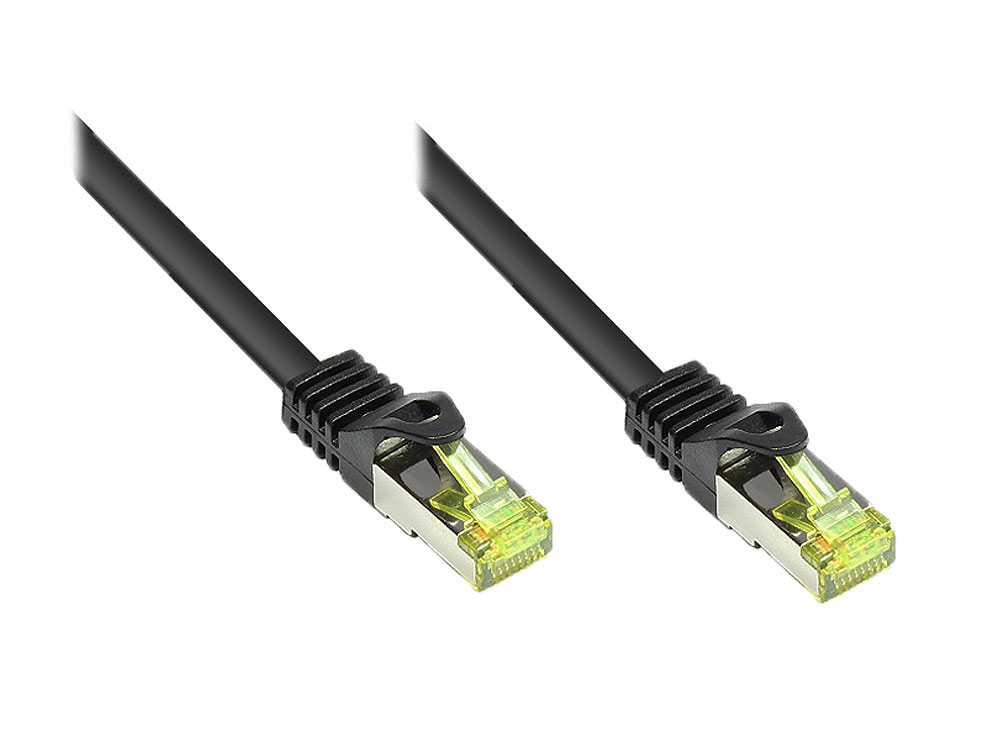 Good Connections Patchkabel m. Cat.7 Rohk. schwarz 15m