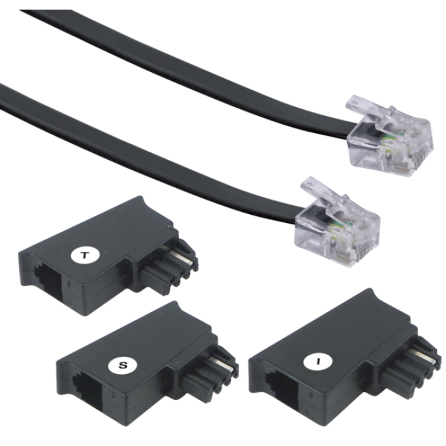 Schwaiger Telefon Anschlussleitung universal 10m Schwarz