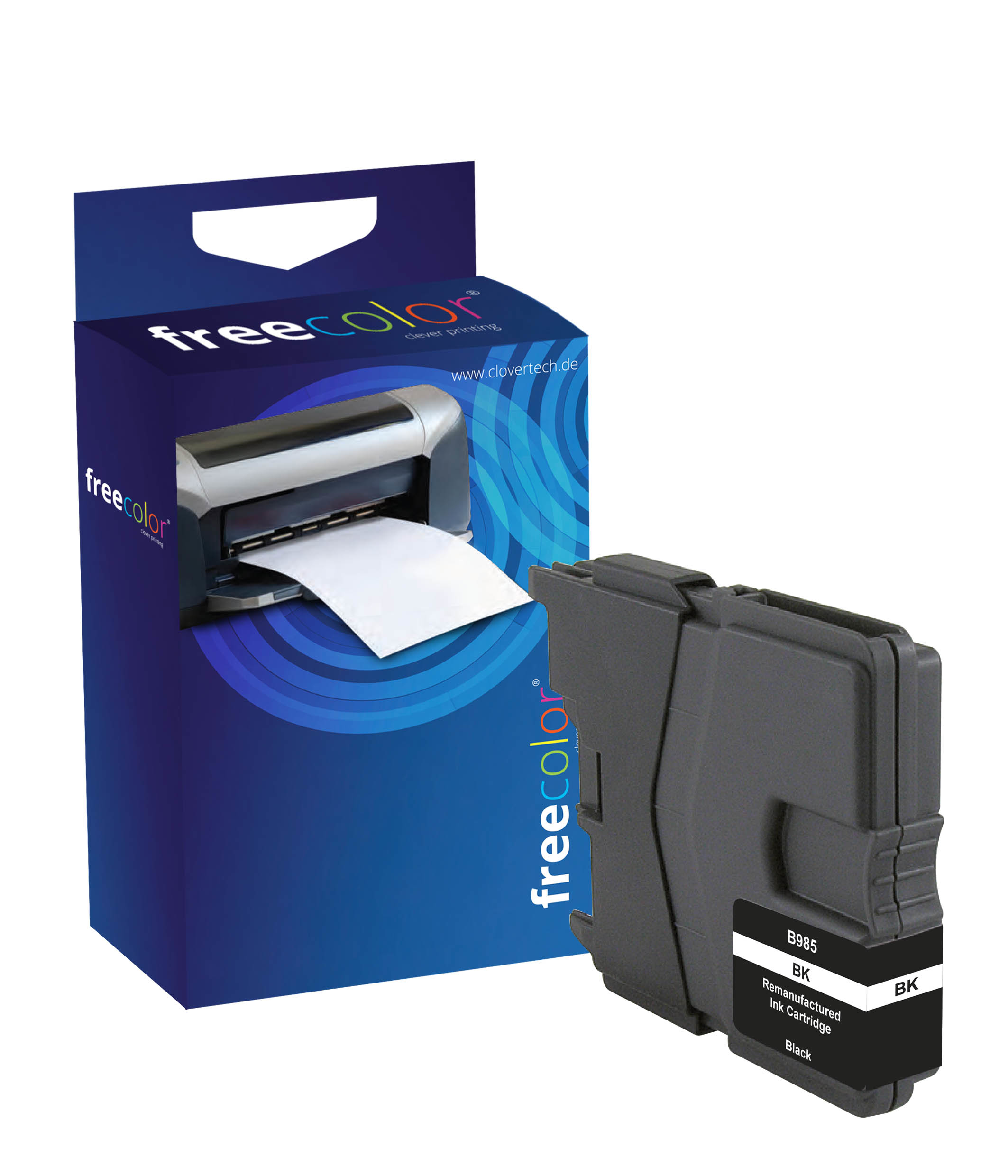 Freecolor Patrone Brother LC985 black remanufactured