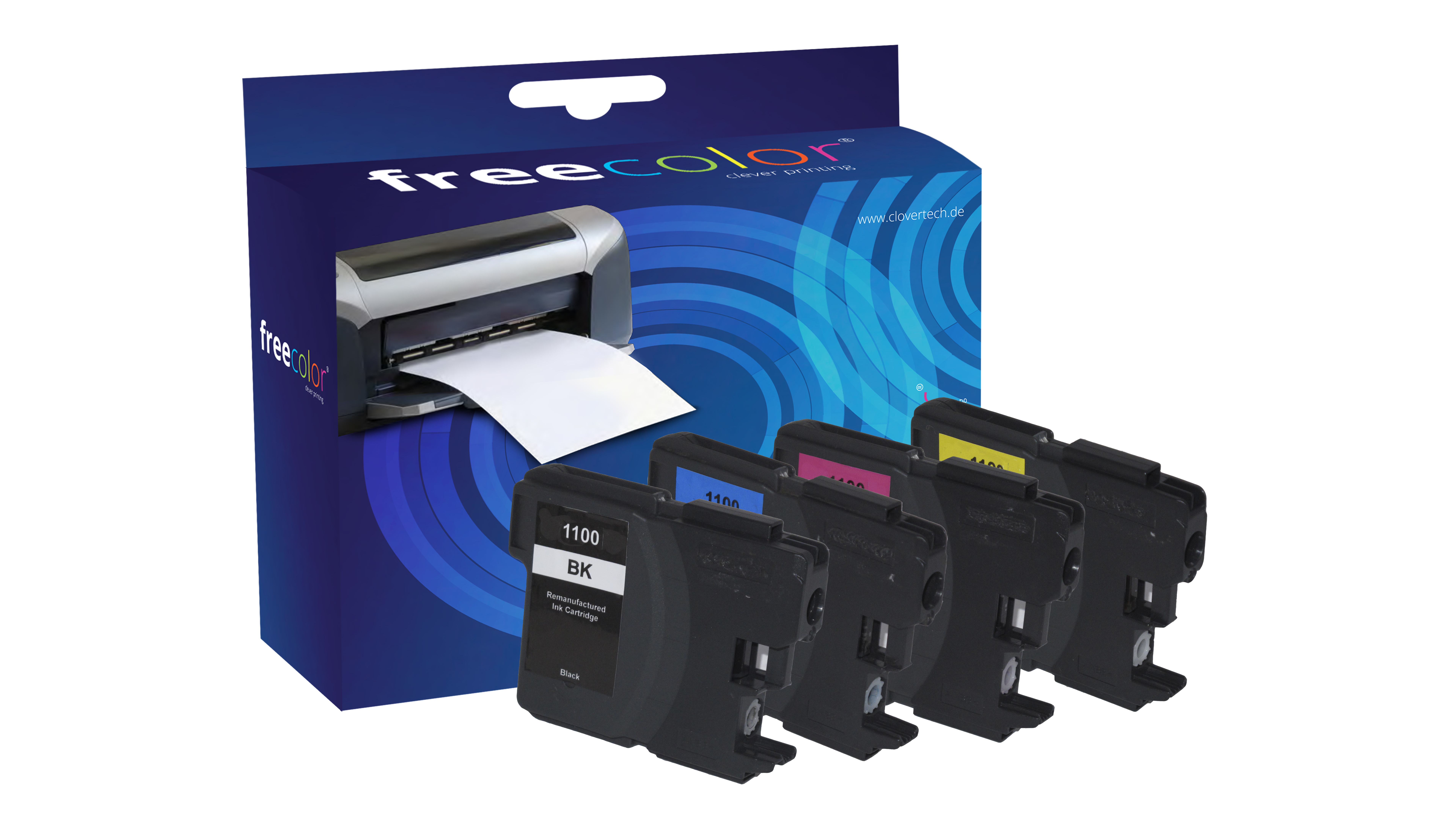 Freecolor Patrone Brother LC1100 Multipack BK/&shy;C/&shy;Y/&shy;M remanufactur