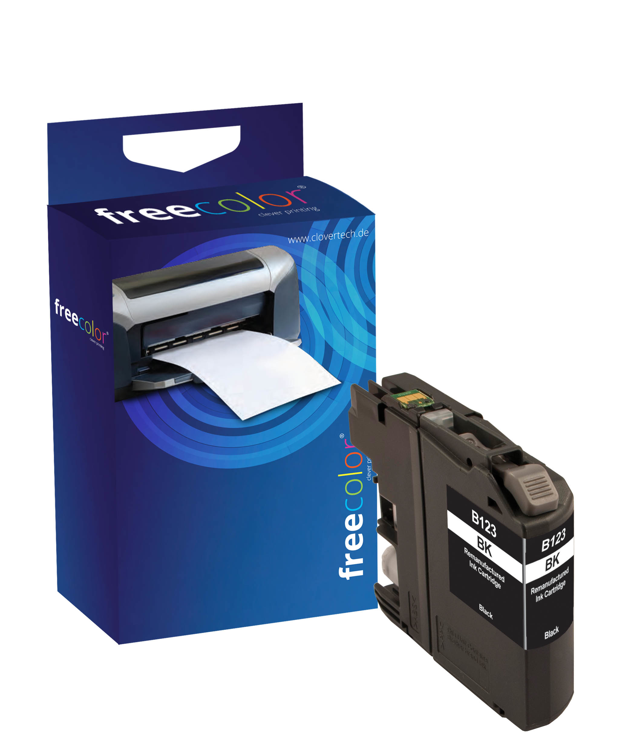 Freecolor Patrone Brother LC123 black remanufactured