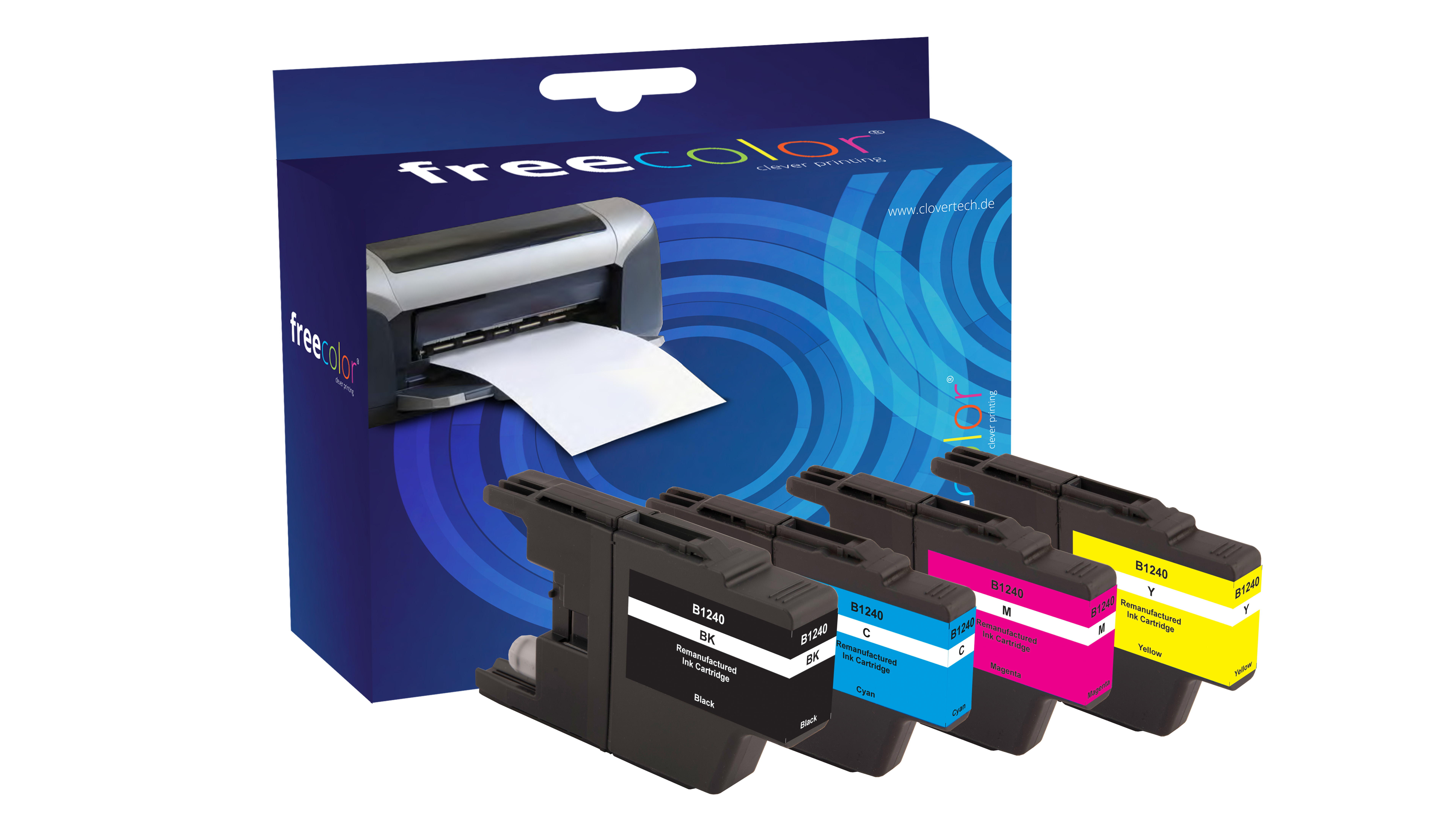 Freecolor Patrone Brother LC1240 Multipack BK/&shy;C/&shy;M/&shy;Y remanufactur