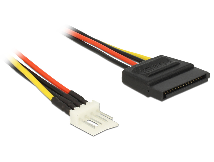 DELOCK Stromkabel SATA 15Pin -> Floppy 4Pin St/­St 0.24m DELOCK Stromkabel SATA 15Pin -> Floppy 4Pin St/­St 0.24m