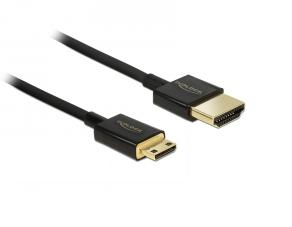 DELOCK HDMI Kabel Ethernet A -> mini C St/&shy;St 2.00m 3D 4K sli