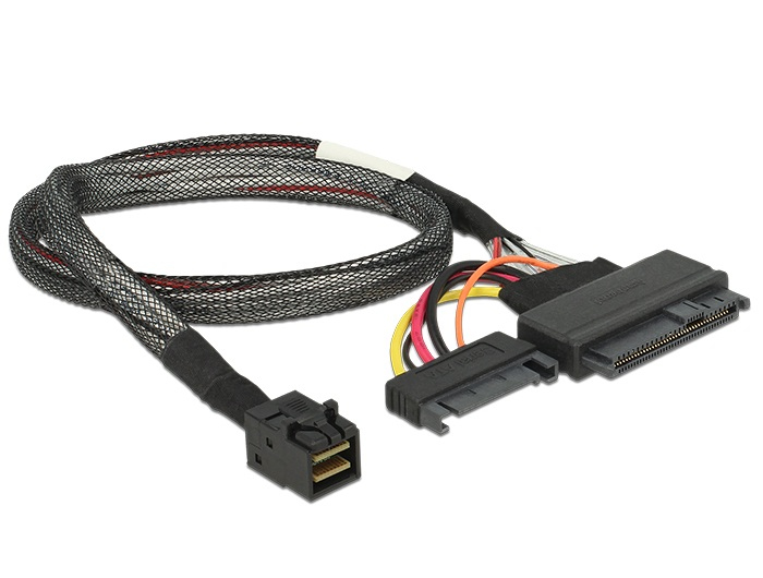 DELOCK Kabel SFF-8643 -> U.2 SFF-8639 + SATA 15Pin 0.50m DELOCK Kabel SFF-8643 -> U.2 SFF-8639 + SATA 15Pin 0.50m