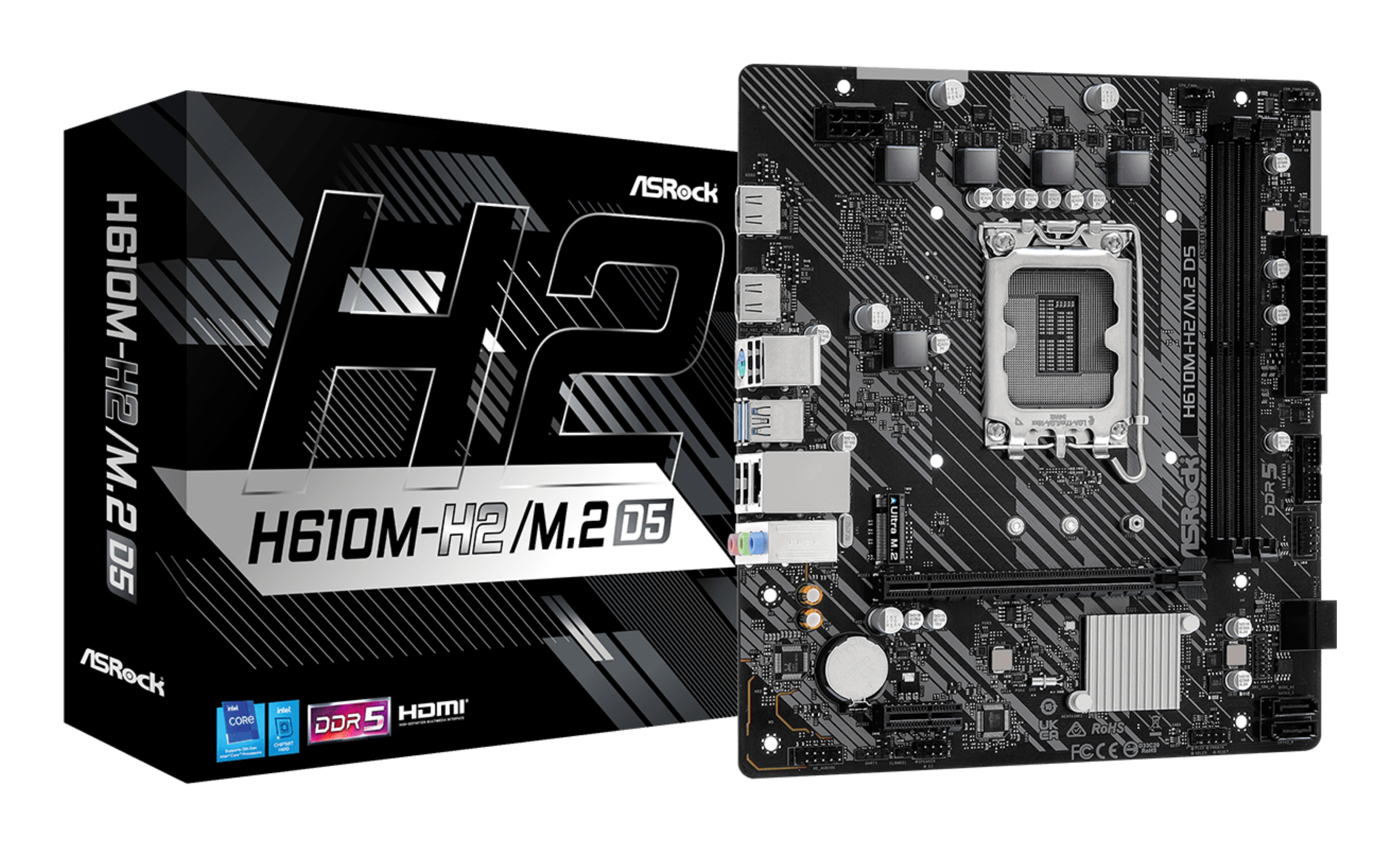ASRock H610M-H2/&shy;M.2  D5         1700 mATX HDMI          DDR5 ret