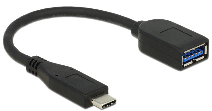 DELOCK USB3.1 Kabel C -> A St/­Bu 0.10m koaxial sw Prem DELOCK USB3.1 Kabel C -> A St/­Bu 0.10m koaxial sw Prem