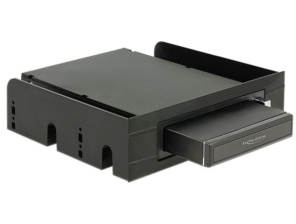 DELOCK Wechselrahmen 1x 2,5" SATA HDD in 3.5" oder 5.25" Sch