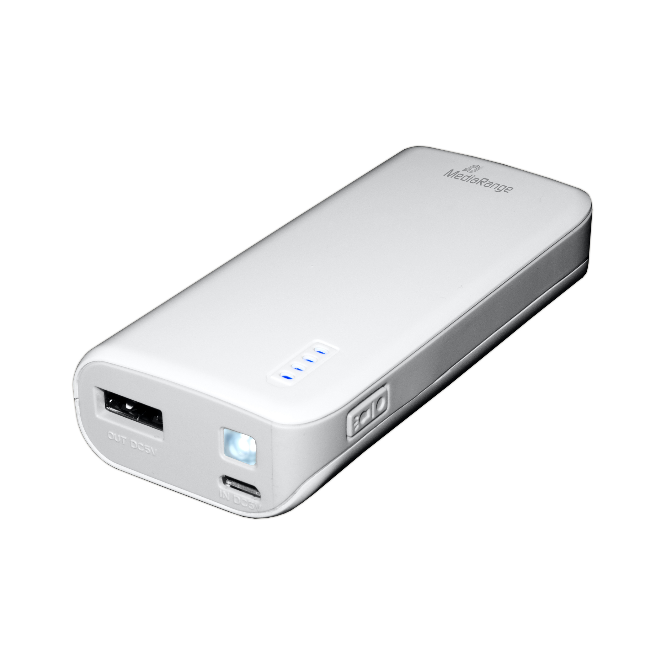 MediaRange Powerbank 5.200 mAh 5V inkl. Taschenlampe