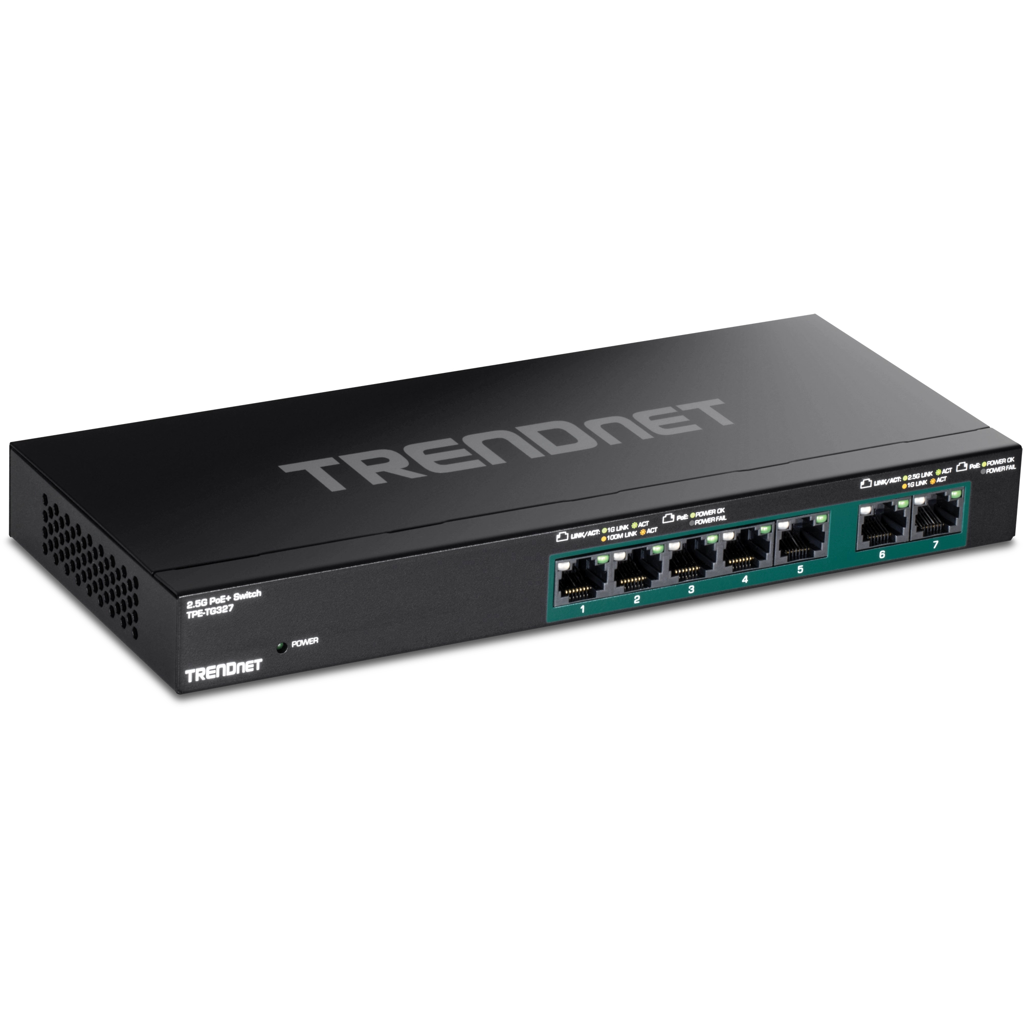 TRENDnet Switch 7-Port Multi-Gig PoE+ WallMount