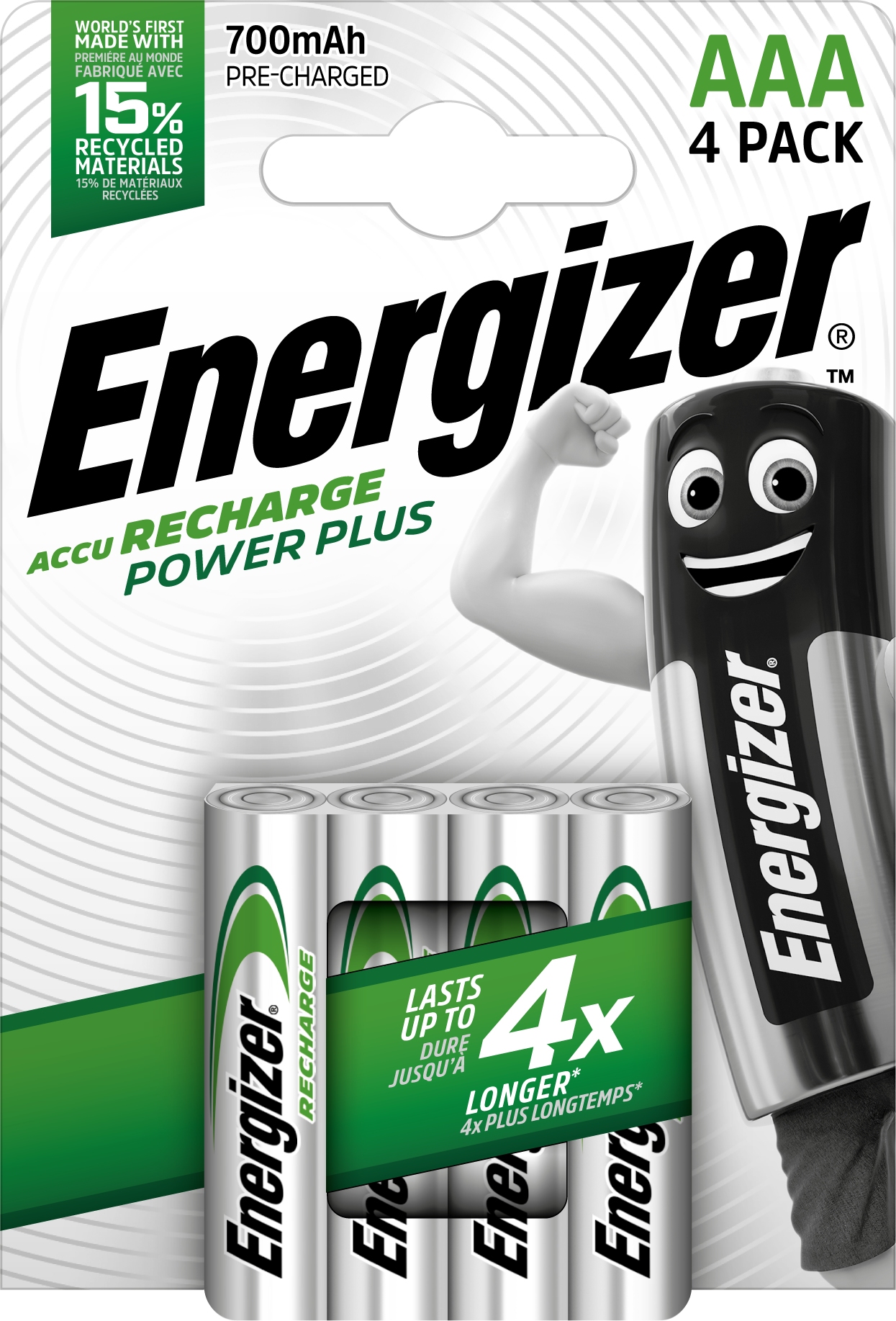 Energizer Akku Recharge -AAA HR03 Micro   700mAh        4St.