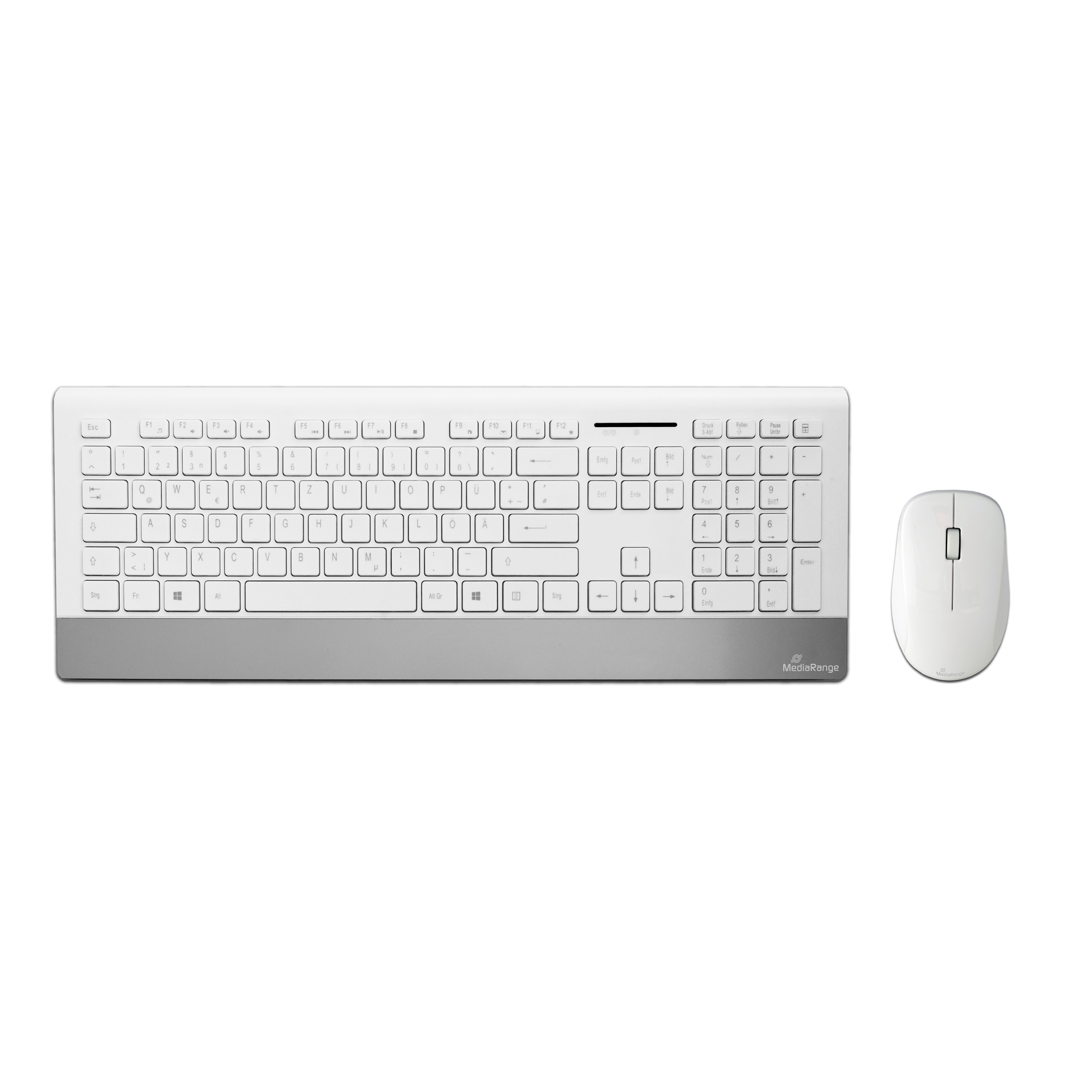 MediaRange Tastatur Highline wireless Set inkl. Maus weiss