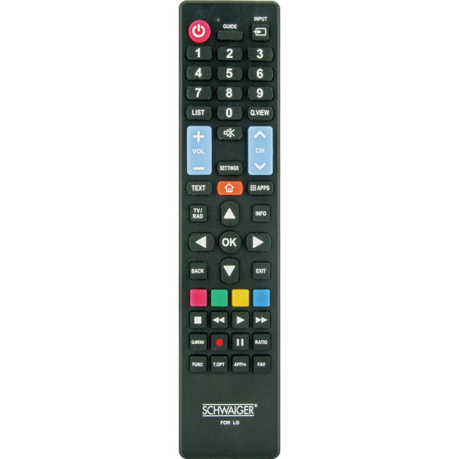Schwaiger Fernbedienung für LG TVs Schwarz 49 Tasten Schwaiger Fernbedienung für LG TVs Schwarz 49 Tasten
