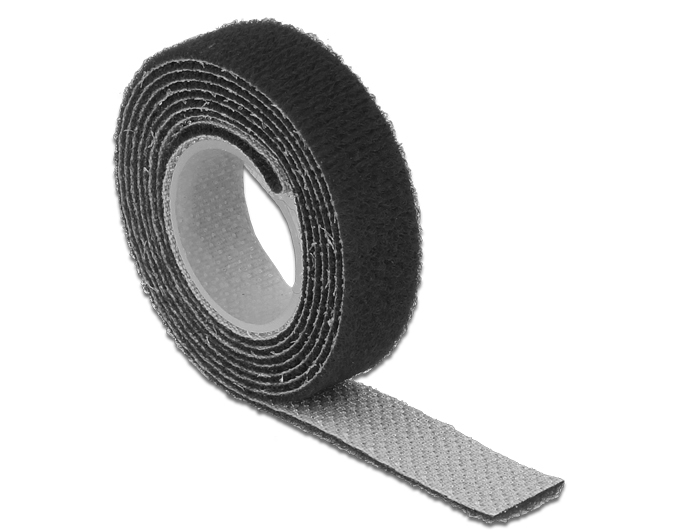 DELOCK Kabelbinder Klettverschluss 1000x13mm 1x Rol schwarz