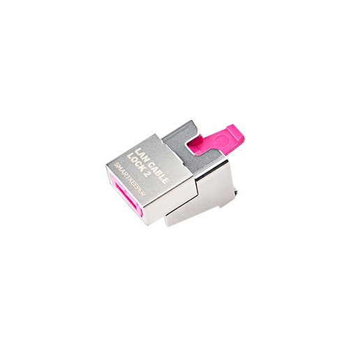 SmartKeeper Basic "LAN Cable" Lock 2 pink 5 Stk.+Key