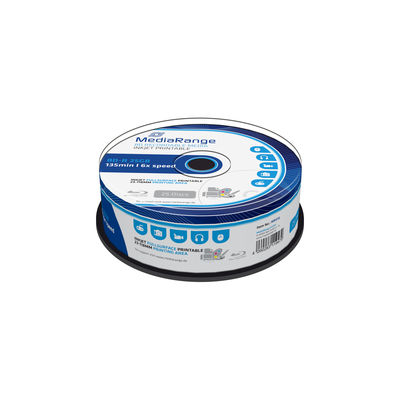MediaRange BD-R 25GB 6x voll bedruckbar 25pcs Cakebox