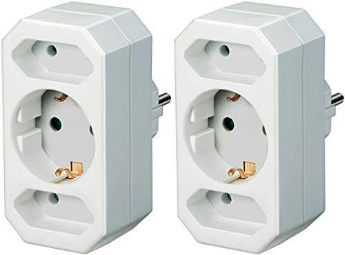 Brennenstuhl Adapterstecker Euro 2 + Schutzkontakt 1 weiß retail